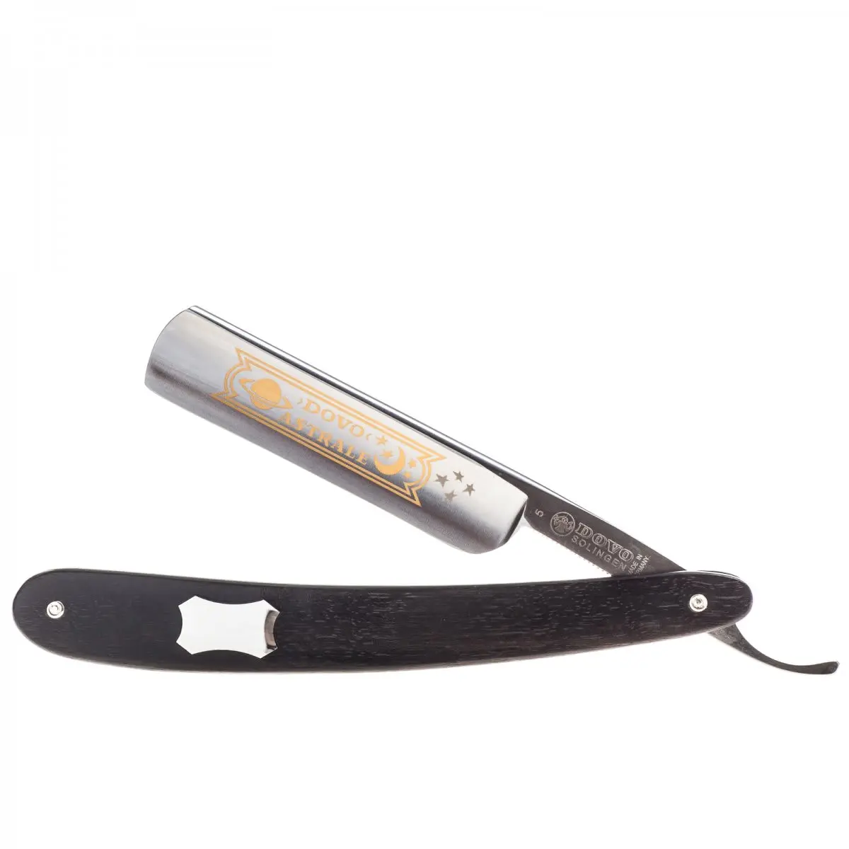Dovo Cut-Throat Ebenholz med Graveringsplate