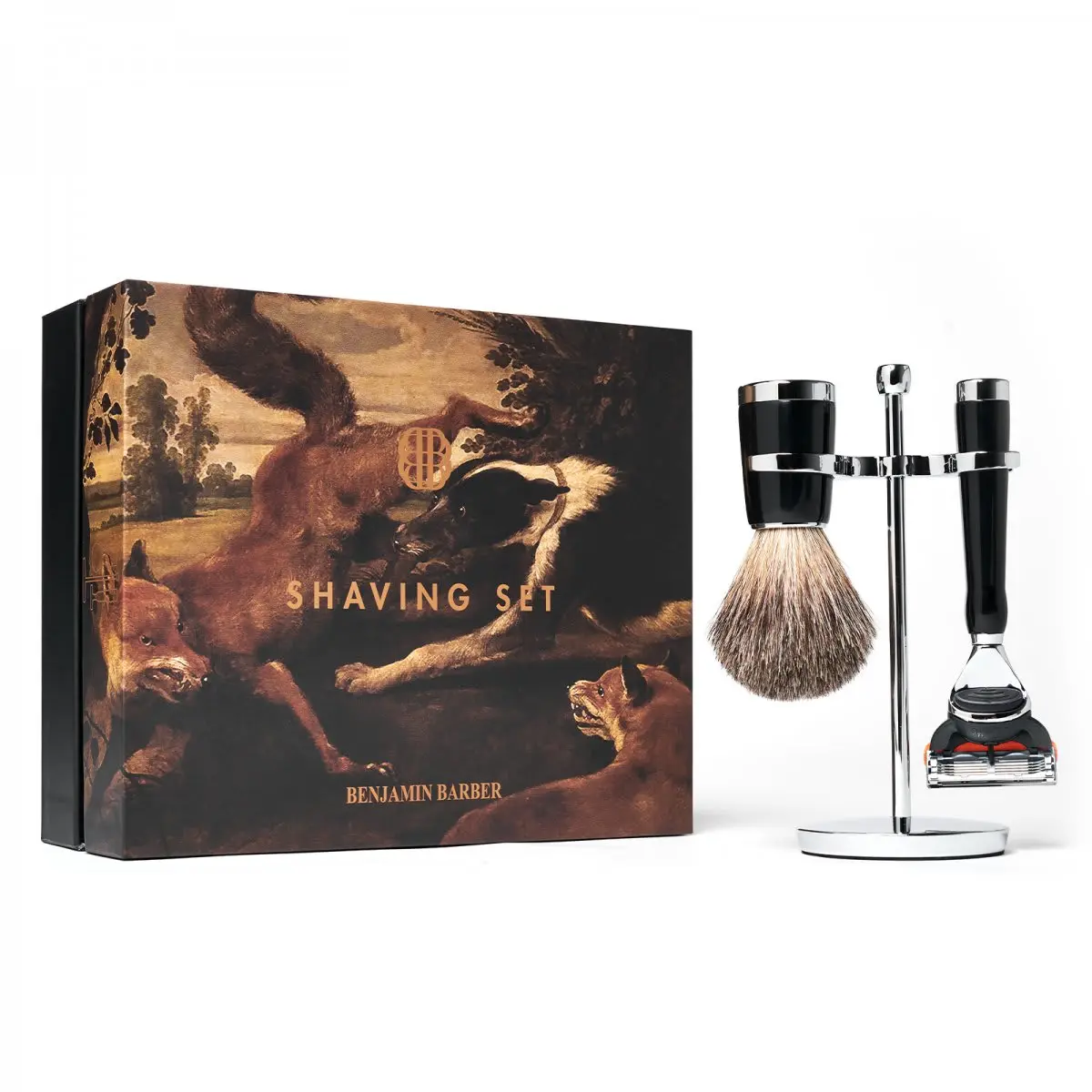 Benjamin Barber Classic 3-delers Barberset Ebony - Gillette Fusion