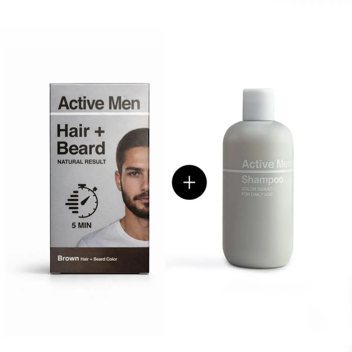 Active Men Kombo - Sjampo + Hårfarge Brun