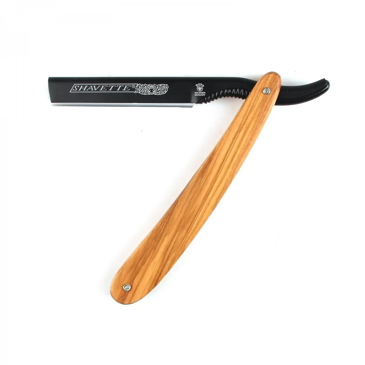 Dovo Shavette Olive Wood & Black Aluminum