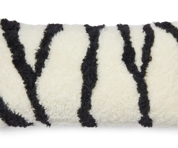 Zebra saueskinnpute | Korthåret | New Zealand | Dobbeltsidig | 30x60 cm
