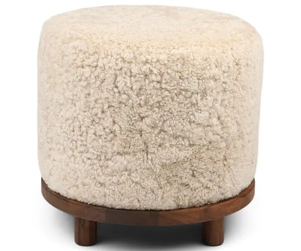 Simon pouf | Korthåret | D46xH42 cm