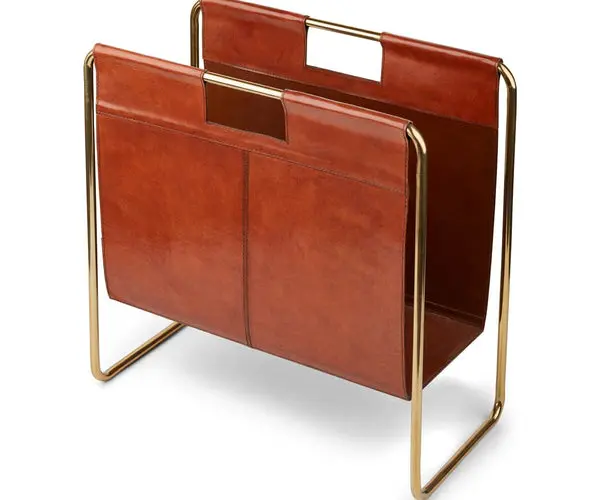 Magasinholder | Kalvskinn | 50x25x50 cm