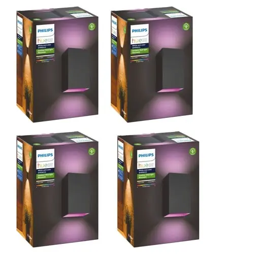 Philips Hue - 4x Resonate Utendørs Vegglampe - White & Color Ambiance