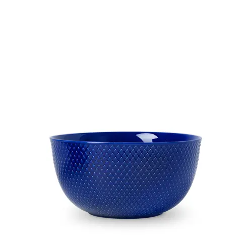 Lyngby Porcelæn - Rhombe Color Serveringsbolle 22 cm - Mørkeblå