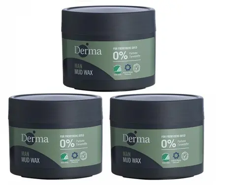 Derma - 3 x Man Mud Wax 75 g