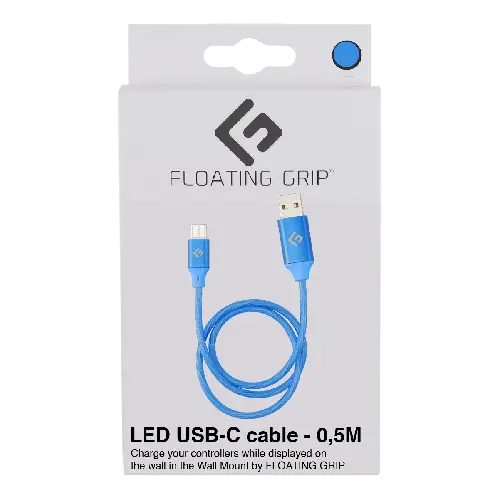 Floating Grip 0,5M LED USB-C Cable (Blue)