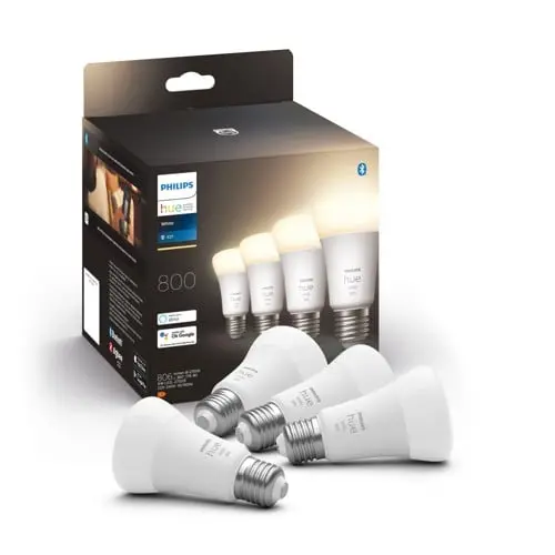 Philips Hue - 4-pakning E27 - Varm hvit
