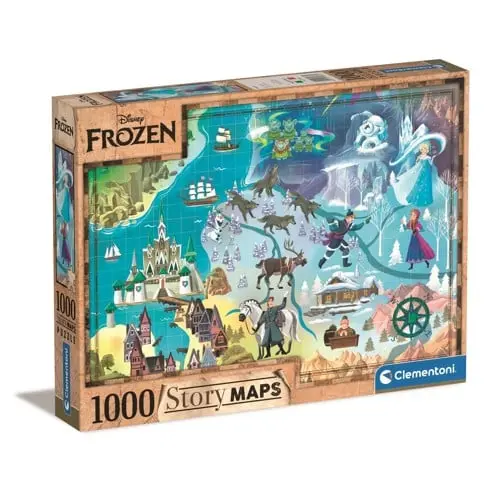 Clementoni - Maps Puzzle 1000 pcs - Frozen (39666)