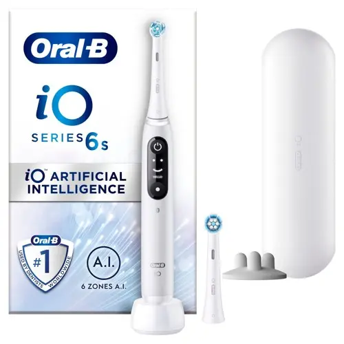 Oral B - iO6S Hvit Elektrisk Tannbørste