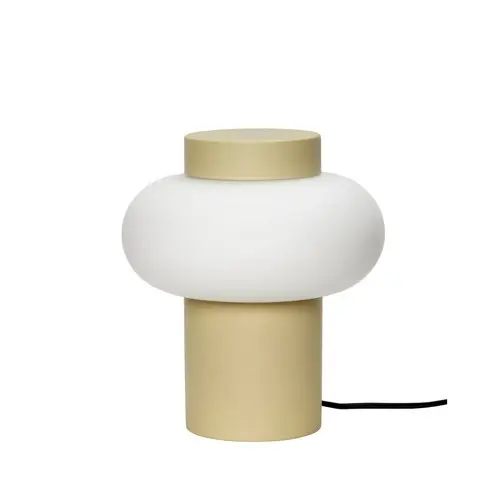 Hübsch - Camp Bordlampe - Ø23 cm - Sand & Hvit