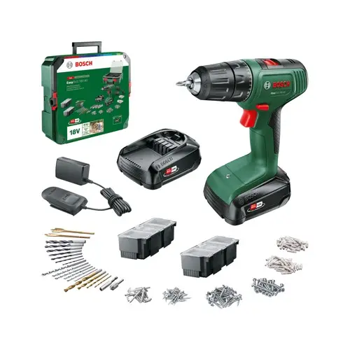 Bosch DIY - EasyDrill 18V-40 + SystemBox ( 2 x Battery & Charger Included )