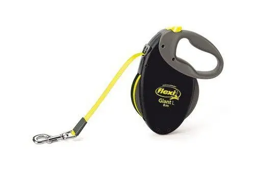 Flexi - Leash Giant - L - 8m Tape - Black/Neon Yellow - Max 50Kg - (600.7782)