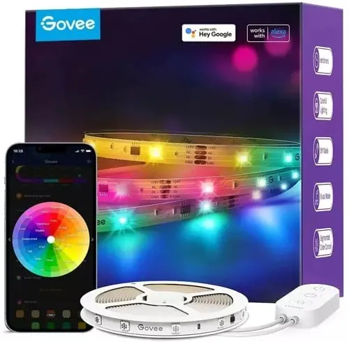 Govee - RGBIC Basic Wi-Fi + Bluetooth LED-lysbånd (5 meter)