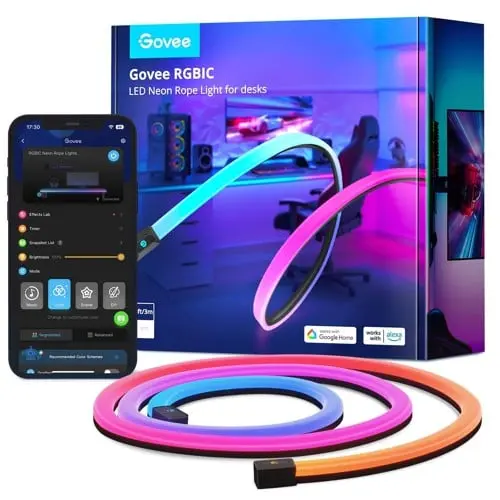 Govee Neon Gaming Bordlys (3m) – Smart RGBIC LED-belysning