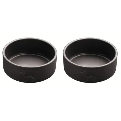 Hunter - 2 x Dogbowl ceramic Osby 1100 ml, anthracite