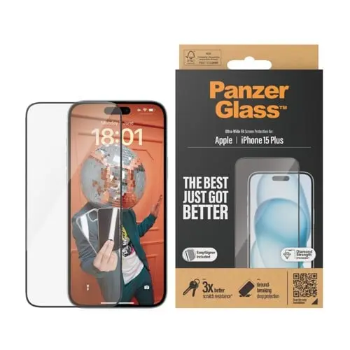 PanzerGlass - Apple IPhone 15 Plus Ultra Wide Fit With Applicator