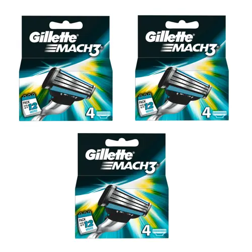 Gillette - Mach3 Blades 4-pack x 3
