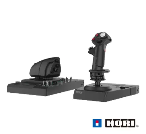 HORI - HORI HOTAS Flight Control System & Mount for PC (Windows 11/10) High-End Flight Stick & Throttle for PC Flight Sims
