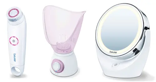 Beurer - Face brush FC 45 + FS 60 Facial Sauna + Make-up mirror with light BS 49