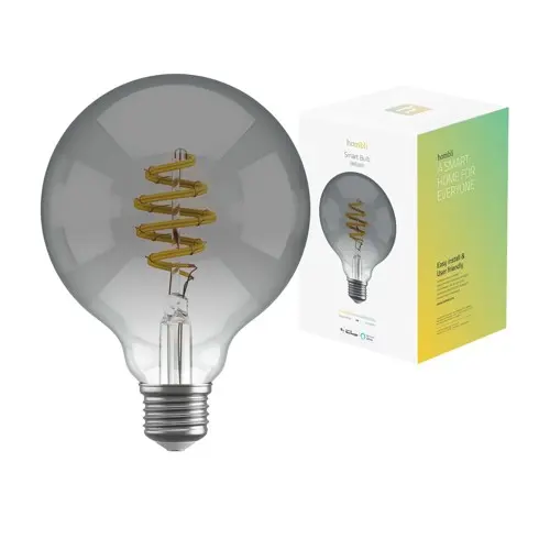 Hombli - Smart Bulb G95 CCT Filament (E27) - Smokey