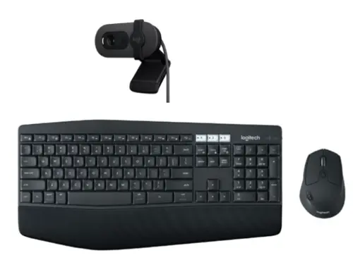 Logitech - MK850 Wireless Keyboard and Mouse Combo NORDIC + Brio 100 Full HD Webcam