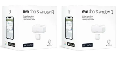Eve - 2x Door & Window - Wireless Contact Sensor - Bundle