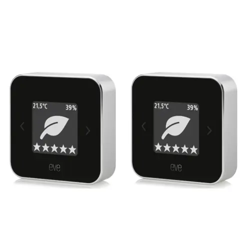 Eve - 2x Indoor air quality sensor with Apple HomeKit technology - Bundle