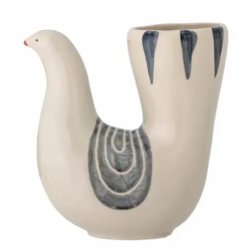 Bloomingville - Trudy Vase H19 cm - Hvit Stentøy