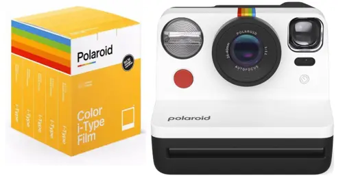 Polaroid - Now Gen 2 Camera Black & White + Color film I-Type 40-pack - Bundle