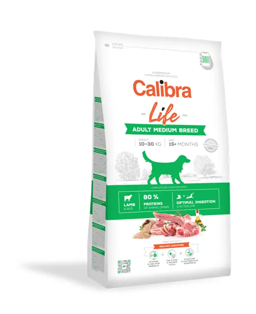 Calibra - Dog Life Adult Medium Breed Lamb 12 kg - (381094)
