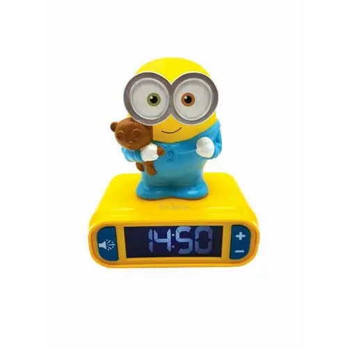 Lexibook - Minions 3D Alarm Clock with Night Light (RL800DES)