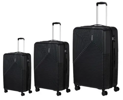 American Tourister (by Samsonite) - Niteline Suitcases -  3 pcs  - Midnight Black
