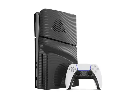 Maxx Tech PS5 Slim Faceplates + Controller Faceplates - Black Wave