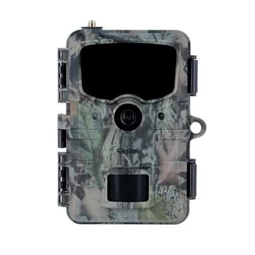 Rollei - Villmarkskamera 4G - 16MP Full HD, Nattsyn, Vanntett IP66, 4G-tilkobling, Infrarøde LED-lys, Lang batterilevetid, Utendørs overvåkingskamera