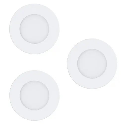 EGLO 3x Fueva-Z Smart Innfelte Downlights Ø8.5 – Justerbar Hvit – Zigbee/Bluetooth