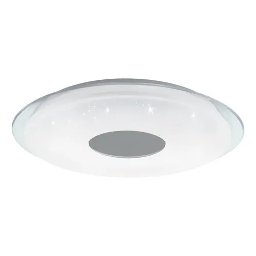 EGLO Totari-Z taklampe Ø56 – Krom og hvit med krystalleffekt – Zigbee & Bluetooth