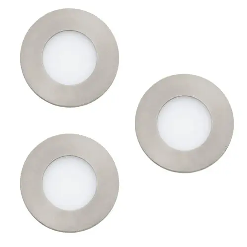 EGLO Fueva-Z Smarte Innfelte LED-spotter - 3x Ø8,5 cm - Børstet Stål