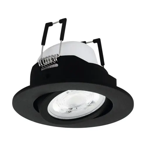 EGLO Saliceto-Z Smart Innfelt Taklampe Ø8.8 cm – Svart, RGB + Tunable White, Zigbee & Bluetooth