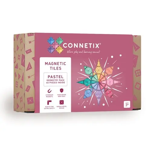 Connetix - Pastel Geometry Pack - 40 Pieces (CT-P-00040-GE)