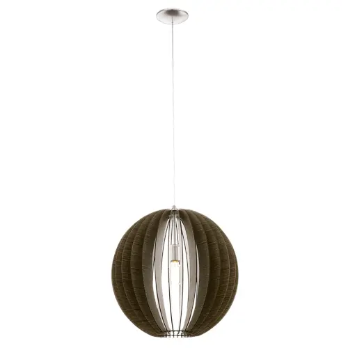 EGLO COSSANO pendellampe – Eik og satinert nikkel – 50 cm
