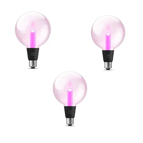 Philips Hue - 3x Lightguide G125 Globe E27 - Pakke