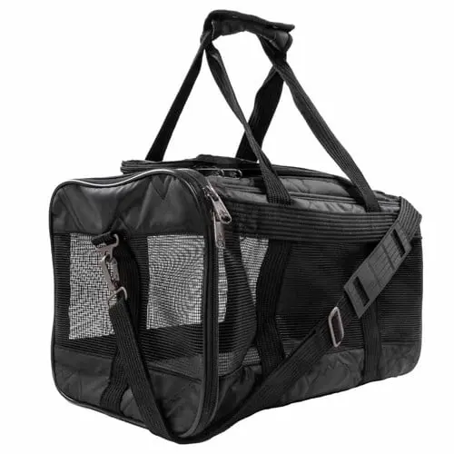 SHERPA - Deluxe Pet Carrier Black Large 48x30x29cm Max 10kg - (786306550356)