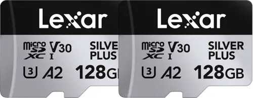 Lexar - microSDXC Professional SILVER Plus UHS-I/U3/A2/4K R205/W150 (V30) - 128GB - 2-pack