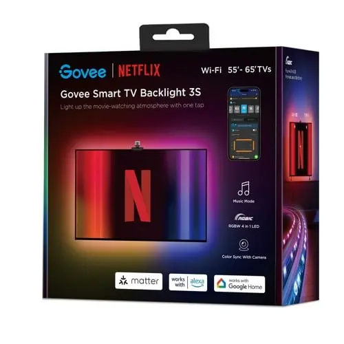 Govee - TV Backlight 3 Lite (55–65 tommer) - Netflix Edition – Gjør Hjemmekinoen Magisk