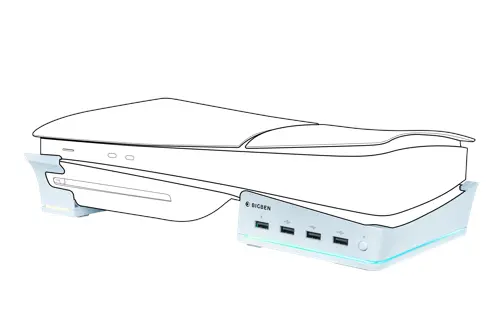 Nacon Horizontal Hub Station RGB/USB Hub, White PS5 Slim
