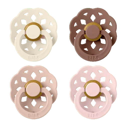BIBS - Pacifier Boheme 4 PACK - Blush Mix - Size 2