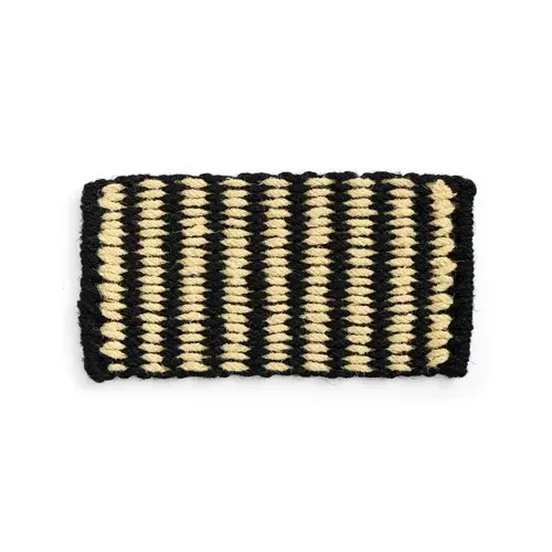 HAY - Stripe Wide Coco Dørmatte 40 x 80 cm (Svart & Hvit)