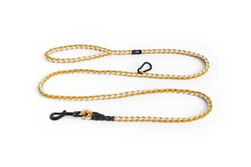HAY - Dogs Leash Braided Adjustable - M/L - White/Ochre