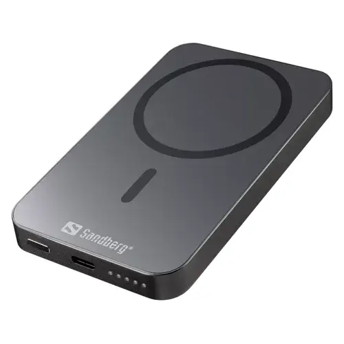 Sandberg - Magnet Wireless Powerbank 5000 ALU
